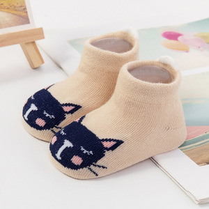 Automne printemps enfants chaussettes pour filles garçons coton infantile décontracté enfant en bas âge nouveau-né chaussettes anti-dérapant respirant Animal Logo mince tricoté - Product Image 5