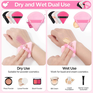 Éponge de <span class=keywords><strong>maquillage</strong></span> en latex souple, motif triangulaire, pour fond de teint, coussin d'air cosmétique, poudre, beauté, lavable - Product Image 5