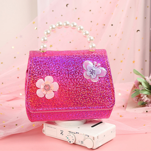 Borsa Principessa alla Moda per Bambine, Borsetta con Manico di Perle, Piccola e Carina - Product Image 4