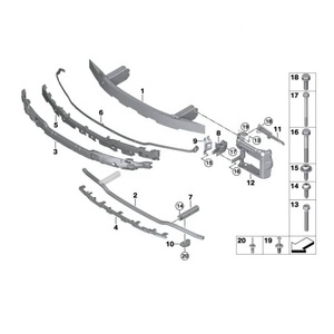 Soporte de refuerzo OEM 51117422225 51117422226 para <span class=keywords><strong>BMW</strong></span> <span class=keywords><strong>330</strong></span> 430 M4 2019-2022 - Product Image 3
