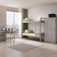 Lit superposé double en métal moderne et réglable, écologique et stable, idéal pour dortoir, appartement commercial, école, chambre à coucher