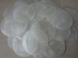 CP022-cortina con conchas de capiz, color blanco, redondo - Product Image 4