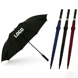 Wholesale Promotional Custom Color Manual Open Sunshade Fiberglass <b>Large</b> Design Windproof Golf <b>Umbrella</b> With Logo - Product Image 1