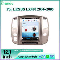 Krando 12.1" Android Car Multimedia pour Toyota Land Cruiser LC100 2002-2007 Lexus LX470 2004-2005 Autoradio GPS Stéréo Carplay