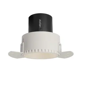 Aisilanコマーシャルホームモダンスマートアンチグレアトリムレスリムレスダリ調光可能埋め込み式COB天井LEDスポットライトダウンライト