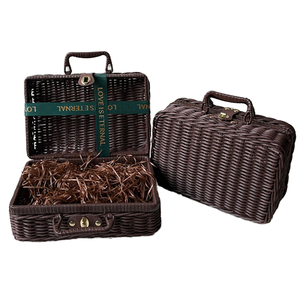 Bán buôn ánh sáng-trọng lượng hình chữ nhật mây Quà Tặng Giỏ Nguồn cung cấp bền vững cổ điển phong cách lưu trữ giỏ - Product Image 1