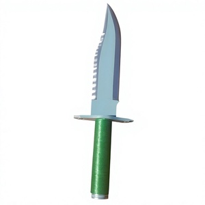 Cuchillo de Supervivencia para Caza y Camping al Aire Libre con Hoja de Acero con Alto Contenido de Carbono, Espiga Dentada, Punta de Clip y Mango de Aluminio - Product Image 2