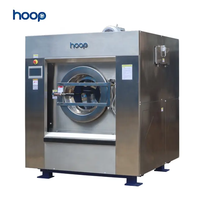 Hoop Automatic Industrial Washing Machine High Spin Washer Extractor 50KG High-capacity High-efficiency