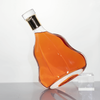 Personnalisé Degin 1000ml Super Flint Bouteille En Verre Gourde Forme Rhum Gin Tequila Vodka Brandy Bouteille En Verre Avec Bouchon LGG-071