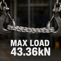 Équipement de sauvetage tactique, corde de sécurité de 13,1 mm, résistance à la traction de 43,36 kN, ligne statique Kernmantle de 50 m pour la sécurité incendie et l'extraction