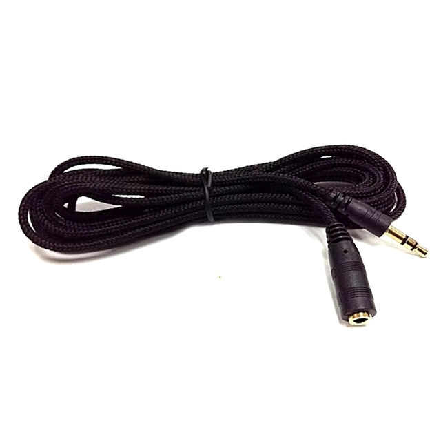 10ft 3.5mm 1/8" Stereo Audio Aux Headphone Cable Extension Cord Male To Female For 1.5m