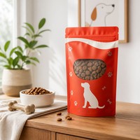 Sachet d'emballage alimentaire pour animaux de compagnie personnalisé, recyclable, 350g, avec fenêtre à fermeture éclair, pour aliments pour chiens, lait et gelée, pour fournisseurs