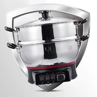 Poêles électriques multifonctionnelles pour la cuisine domestique Poêles à vapeur en acier inoxydable 304 avec couvercle de marmite