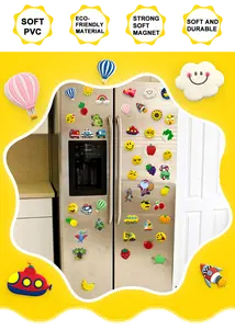 冷蔵庫用マグネットキッズ漫画動物園動物用磁気玩具幼児用3DPVC冷蔵庫用マグネットホワイトボード用ベビーマグネット