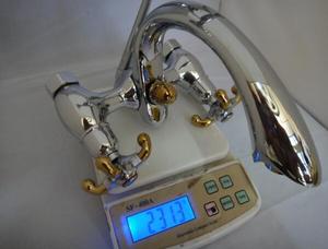 Grifos de Baño Romanos de Lujo con Rociador de Mano Tipo Teléfono HD-9069 para Bañera Independiente con Patas de Gato y Montaje en Suelo - Product Image 3