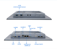 PC Panel Industri Sentuh Kapasitif Tanpa Kipas Laminasi Penuh 15 " Intel I5-4300U HD-MI 2 COM RS232/485 untuk Papan Menu Digital