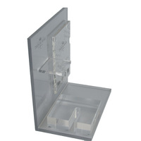 Présentoir de comptoir en plastique, décor de présentation, Design libre, produits de soins de la peau, en cristal doré, acrylique, étagère pour maquillage et cosmétiques