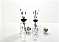 Bouteille diffuseur en verre transparent à corps droit, vente en gros d'usine, 100ml 200ml 300ml, conteneur vide pour arômes, flacon de parfum