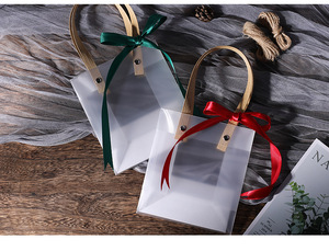 Sac à main mini en PVC dépoli transparent, à fond carré, avec logo, en matériau EVA résistant à l'humidité, pour l'emballage de cadres photo - Vente en gros - Product Image 5