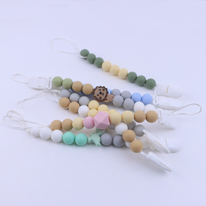 Cadena de silicona para chupete de bebé con cuentas de dibujos animados, 0-12 meses, sin BPA, diseño de cuerpo recto para uso infantil - Product Image 3