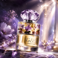 Nouvelles Bouteilles de Parfum Carrées en Verre Transparent G&S, Vides, 100 ml, avec Pulvérisateur et Bouchon à Vis à Motif Floral