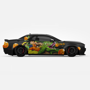 Vente en gros <span class=keywords><strong>Dragon</strong></span> <span class=keywords><strong>Ball</strong></span> Z DBZ Itasha Anime 03, habillage de voiture, film vinyle moulé, taille universelle, habillage de voiture, autocollant de voiture, design de film de voiture - Product Image 2