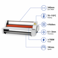 Machine à plastifier électrique WD-V350 taille A4/A5 fonte chaude et froide avec moteur de noyau pour mettre la stratification