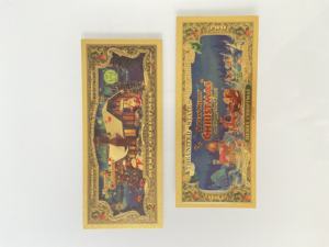 Banconota Commemorativa Natalizia da $2 100 Placcata in Oro, Metallo a Doppia Faccia Pieghevole, Regalo per Pasqua e Halloween - Product Image 4