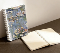 Carnet de notes personnalisé pour adultes, planificateur de bureau, couverture rigide, style peinture à l'huile rétro, reliure spirale, impression sur carton