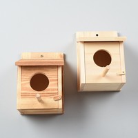 Nouvelle Volière Extérieure XL Écologique en Bois pour Perroquets et Canaris – Nid de Reproduction et d'Éclosion pour Oiseaux de Compagnie avec Motif Animalier