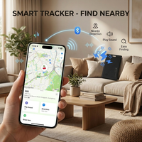 Traceur de carte en plastique Android avec alerte sonore 80 dB, étanche IP6X, pour localisation en temps réel de portefeuille et passeport