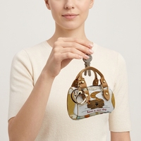 Mini porte-clés motif chat en cuir PU, pendentif breloque pour sac, cadeau promotionnel pour sacs