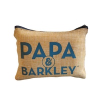 Pochette de maquillage en toile de jute écologique imprimée de logo personnalisé Grande trousse de toilette en chanvre de voyage Emballage Trousse de maquillage en jute