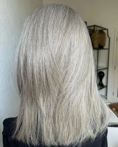 Parrucche Frontali alla Moda in Colore Sale e Pepe, Capelli Umani Vergini Grezzi per Donne, Taglio <span class=keywords><strong>Bob</strong></span> <span class=keywords><strong>Corto</strong></span>, Capelli Remy di Alta Qualità - Product Image 4