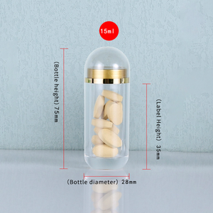 Nuevo diseño acrílico lujo bala forma píldora cápsula botella pequeña vitamina cápsula forma botella sin regordete - Product Image 6