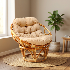 Ray เก้าอี้โยก papasan เก้าอี้หวายสำหรับห้องนั่งเล่นและสวนเก้าอี้ทอมือที่ทันสมัยผ่อนคลาย - Product Image 3