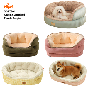 Cama de Lujo para Gatos, Cama Redonda de Felpa y Pana Sintética, con Base Antideslizante y Diseño de Cueva para Gatos - Product Image 1