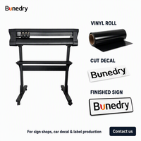 Cortadora de Vinilo Industrial KH-870A con Prensa Térmica, 34 Pulgadas (870mm) de Alimentación, 780mm de Corte, Soporte de Suelo, Motor Paso a Paso, Signmaster para Taller de Señalización