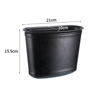Car Trash Can Leather Cup Shaped <b>Hanging</b> Storage <b>Bin</b> 3-6L Waterproof For Car Interior Use - Product Image 2