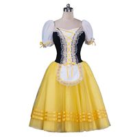 Tutu de danse rouge Giselle pour filles et femmes, robe de ballerine pour spectacle sur scène, longue robe de tutu de danse classique