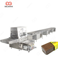 Machine à tempérer le chocolat compacte à gaz commerciale, pot à fondre le chocolat, machine à enrober les barres chocolatées avec refroidisseur