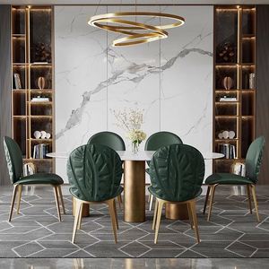 Alta calidad precio barato restaurante comida rápida cafetería muebles sillas de comedor de ratán y juego de mesa de mármol - Product Image 5