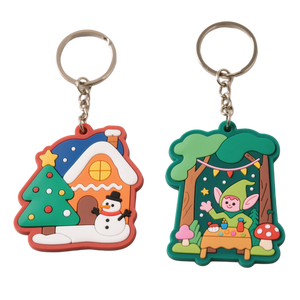 B2B Manufacturing Partner Eco-Friendly <b>Custom</b> Size Washable 2D Soft Rubber PVC <b>Key</b> <b>Ring</b> Keychain - Product Image 4