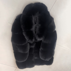 <span class=keywords><strong>Cappotto</strong></span> da <span class=keywords><strong>Uomo</strong></span> Lungo in Vera <span class=keywords><strong>Pelliccia</strong></span> di Volpe Nera all'Ingrosso OEM Fashion - Product Image 2