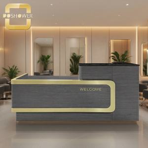 Barbiere negozio di testa Spa scrivania Reception del salone di bellezza Front Desk per Hotel Spa Reception di lusso scrivania personalizzata - Product Image 6