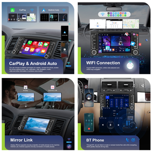 Autoradio Android Podofo 4 + 64B 7 "CarPlay/Android Auto GPS WIFI FM RDS pour VW/<span class=keywords><strong>Volkswagen</strong></span>/<span class=keywords><strong>Touareg</strong></span>/ Transporter Ts Multivan OEM - Product Image 2