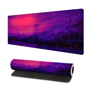 Custom Printing Purple Red Large Extended Rubber Mouse Pad Wholesale Design Rubber Gaming Mat Waterproof Lock Edge <b>Mousepads</b> - Product Image 3