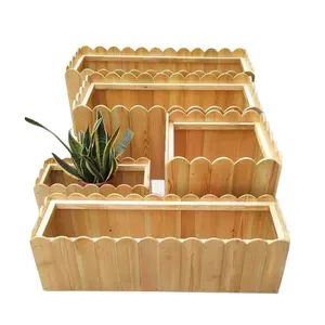 OEM factory Custom Garden Supplies Wood Planter Box for Vegetables and Flowers Elevated Wood Raised Garden Bed with LED
