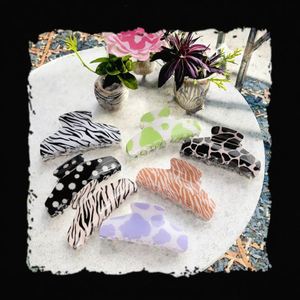 Pinces à cheveux en plastique à motif floral tropical Hawaïen dégradé de fleurs de frangipanier, accessoires pour l'été et la plage, vente en gros - Product Image 3