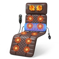 PU-Bezug Massagematte mit Nacken-Shiatsu-Funktion und Heizung, Taillen-Luftstreckung, 10 Vibrationsmotoren Massage